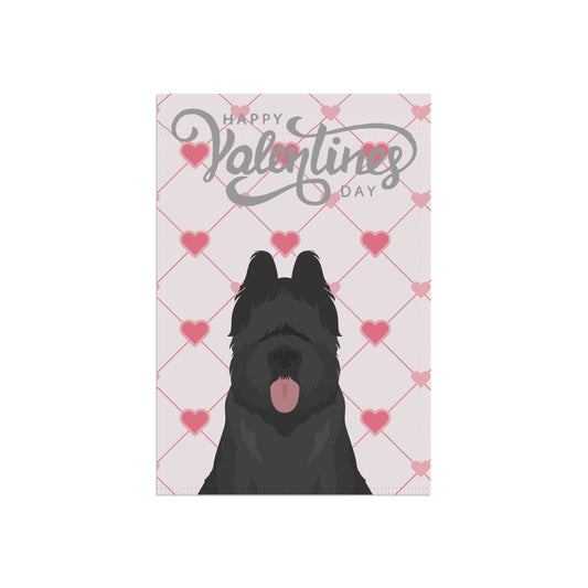 Briard Dog Valentines Day Garden Flag