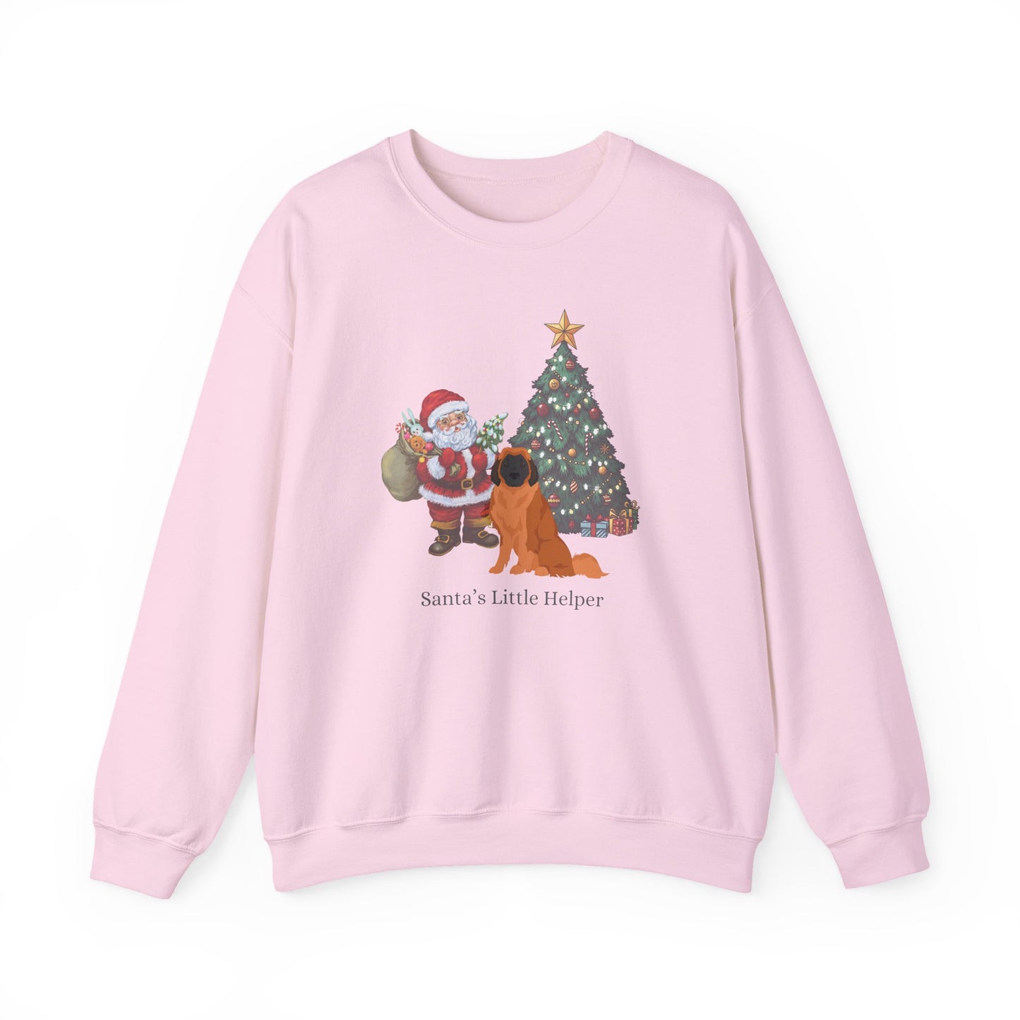 Leonberger Dog Santa's Little Helper Unisex Heavy Blend Crewneck Sweatshirt