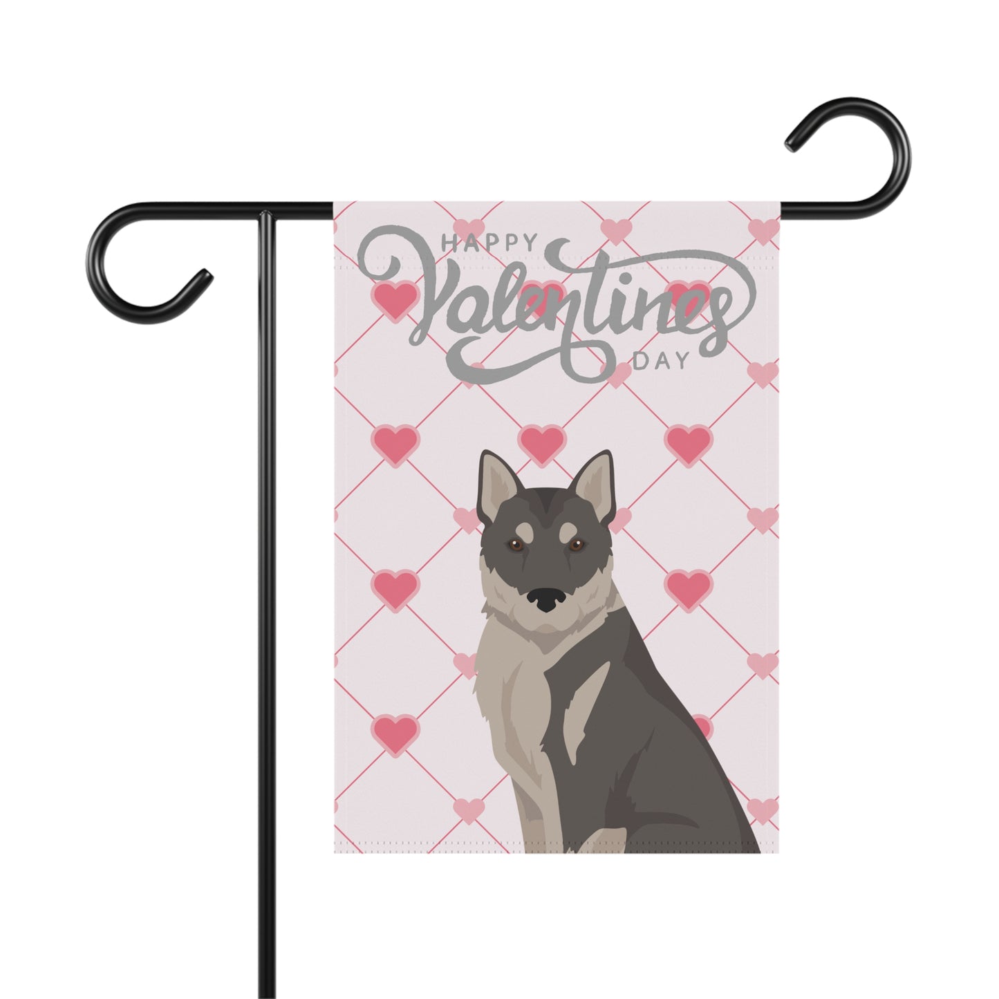 Korean Jindo Dog Valentines Day Garden Flag