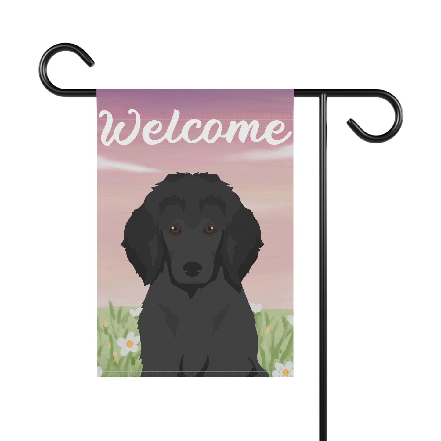 Poodle Dog Welcome Garden Flag