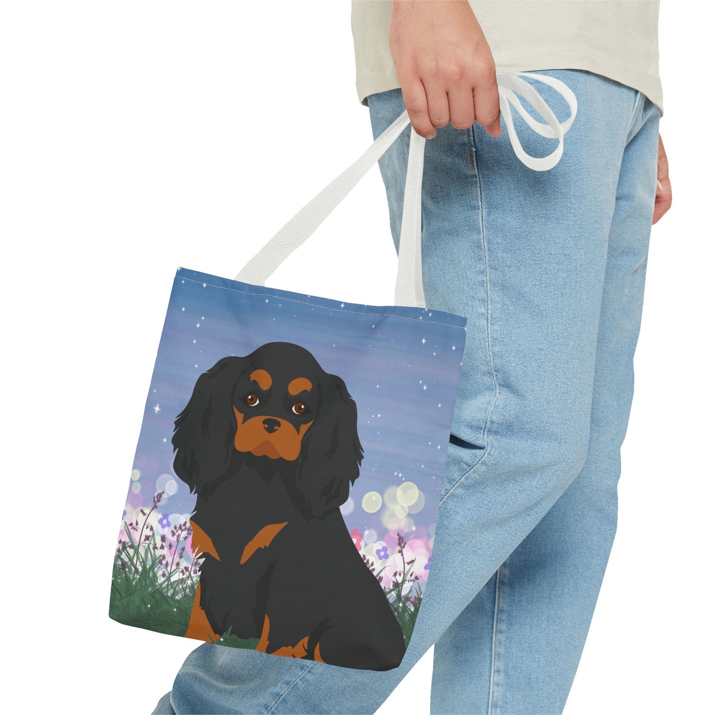 Cavalier King Charles Spaniel Dog Tote Bag 13x13