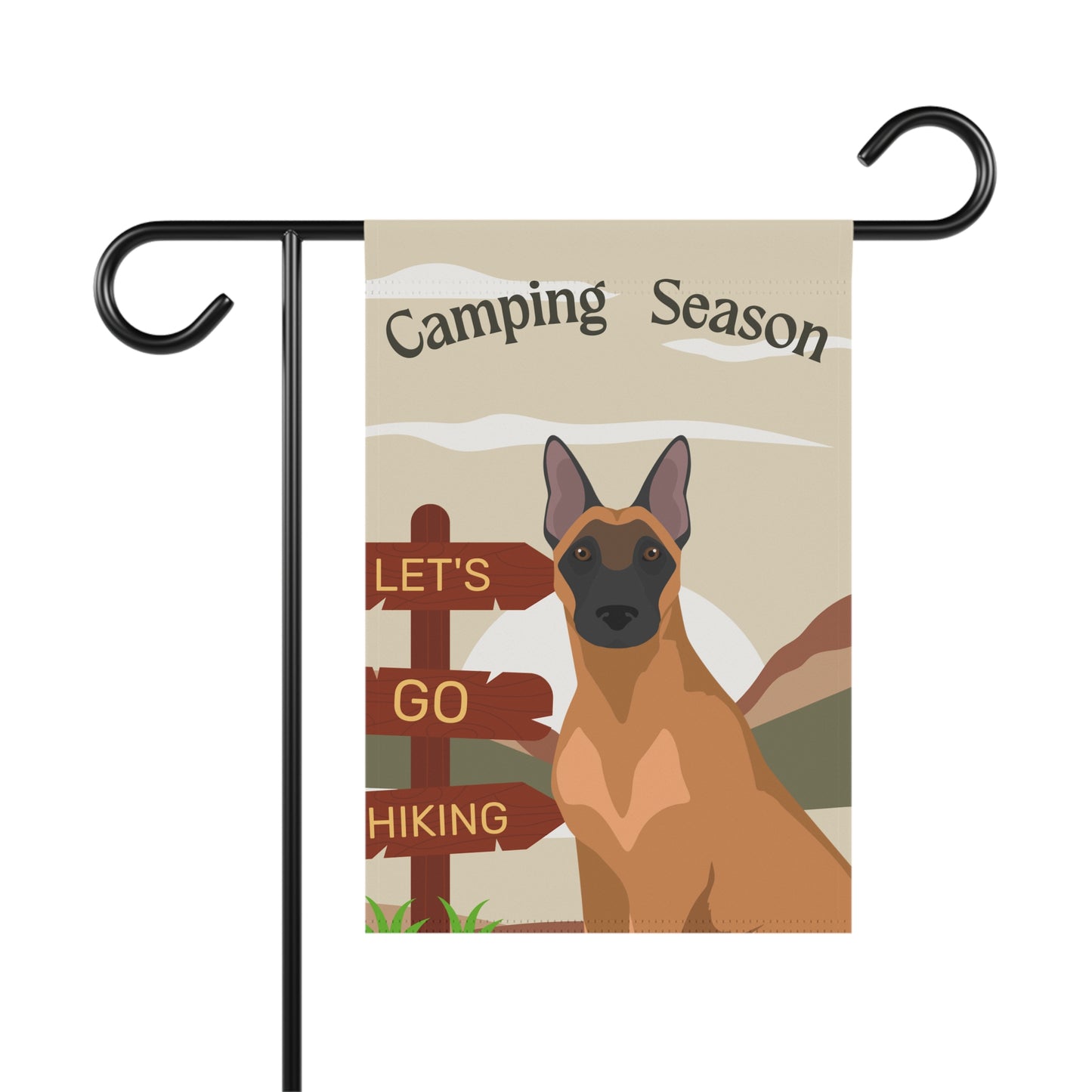 Belgian Malinois Dog Camping Garden Flag