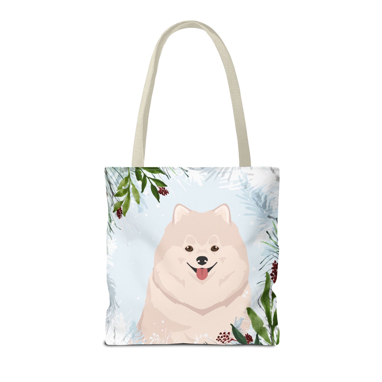 Pomeranian Dog Christmas Holiday Tote Bag 16x16