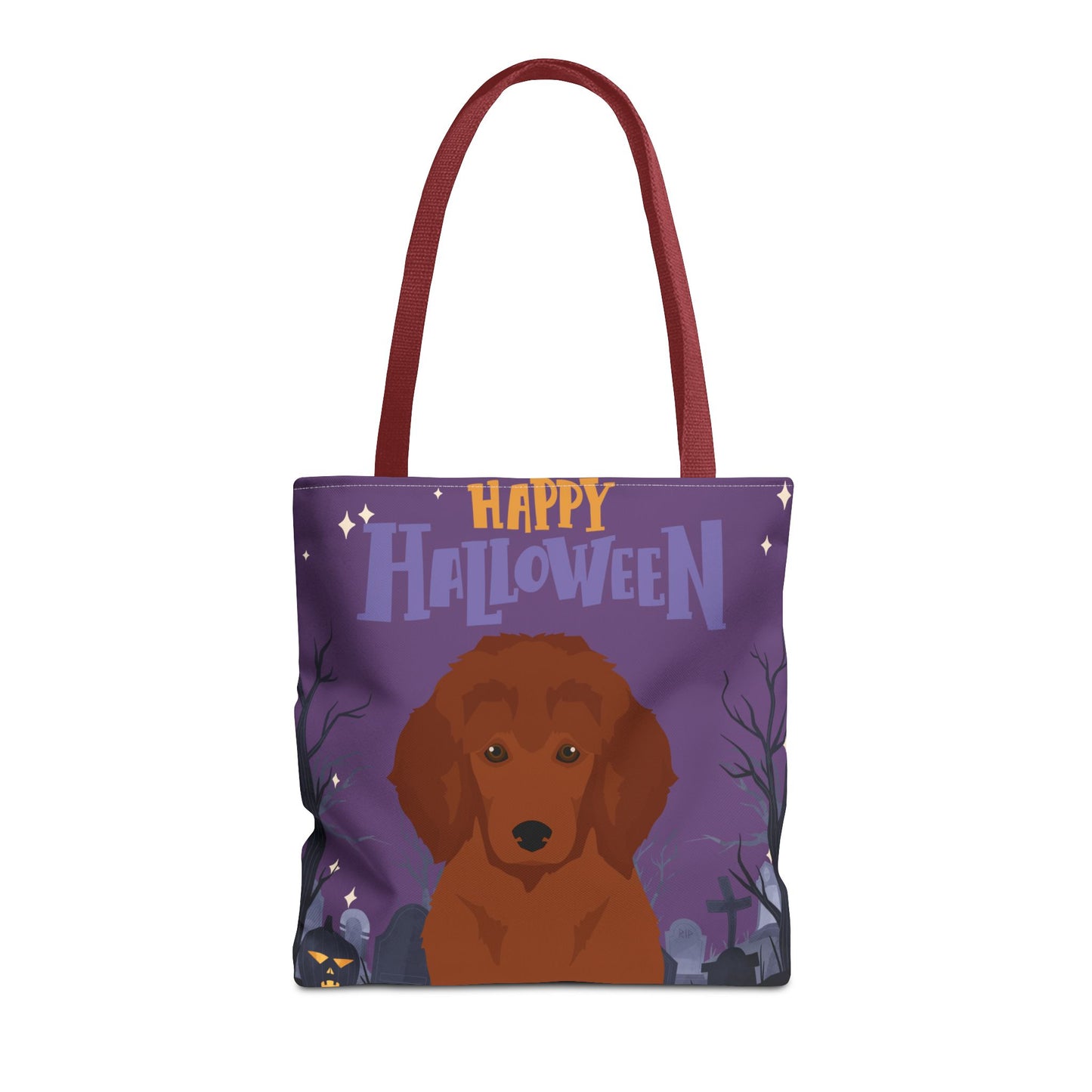 Poodle Dog Happy Halloween Tote Bag 16x16