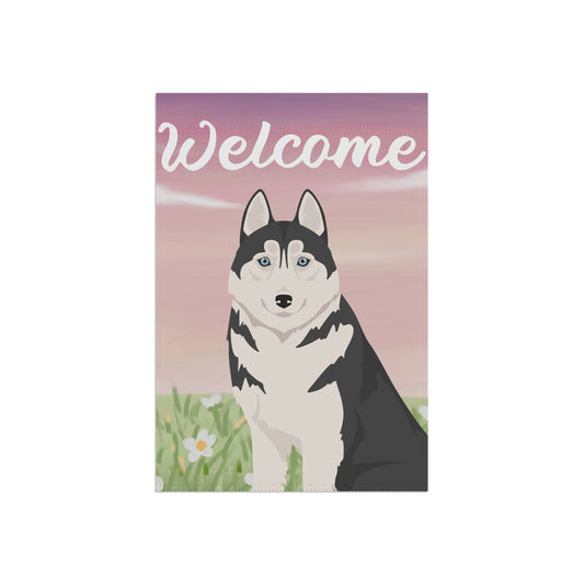 Siberian Husky Dog Welcome Garden Flag