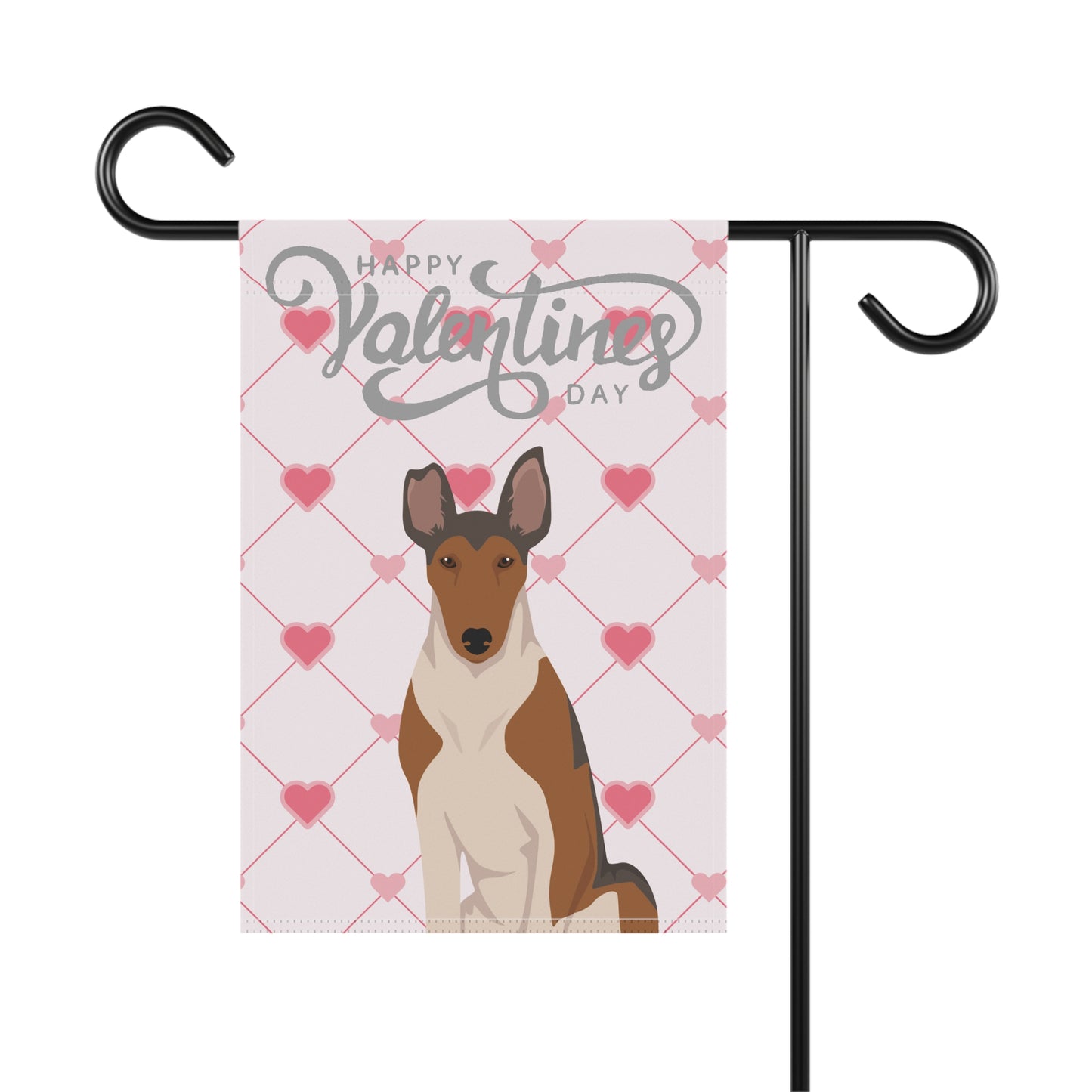 Smooth Collie Dog Valentines Day Garden Flag