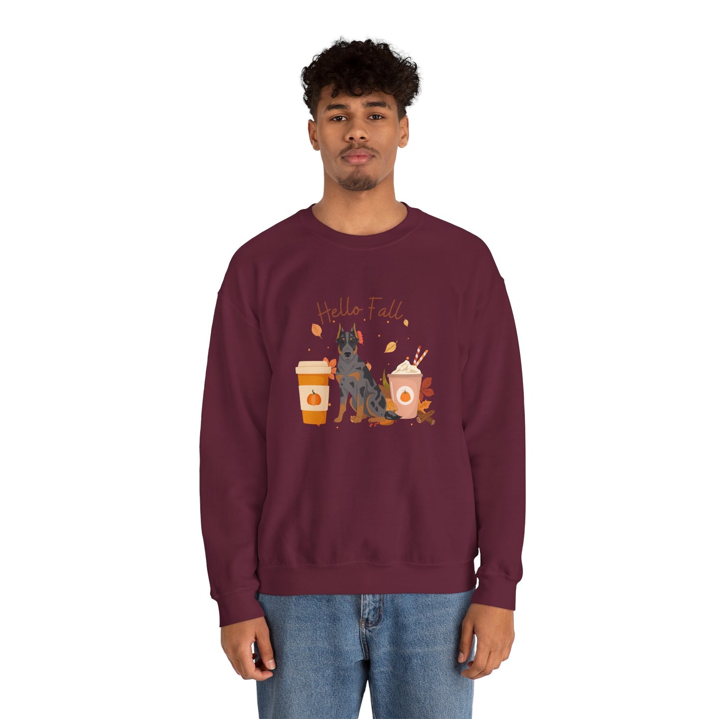 Beauceron Dog Fall Halloween Unisex Heavy Blend Crewneck Sweatshirt