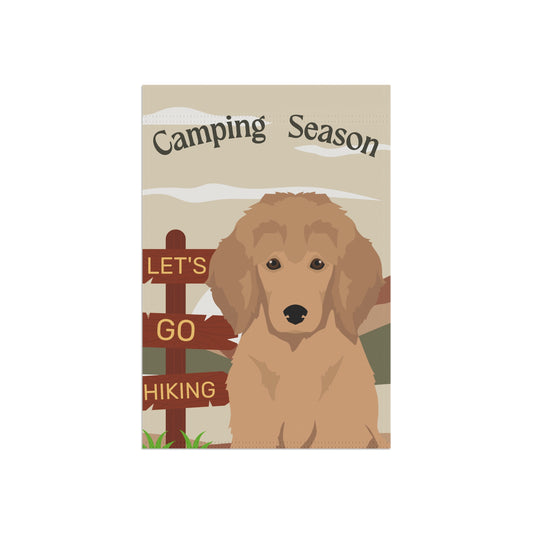 Poodle Dog Camping Garden Flag