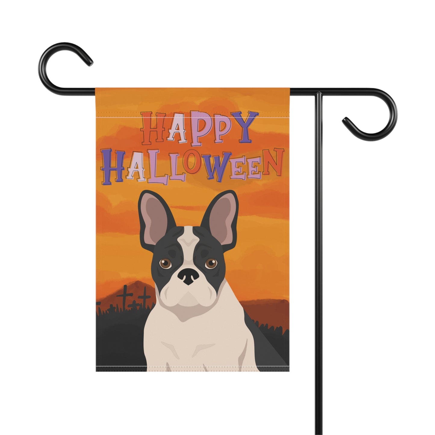 French Bulldog Dog Halloween Garden Flag