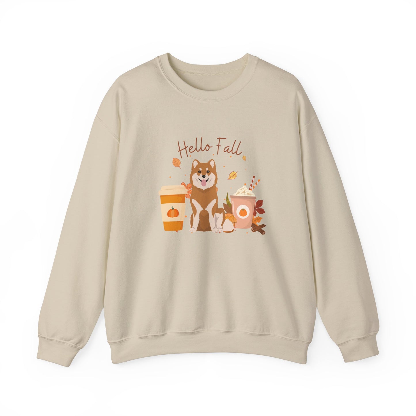 Finnish Lapphund Dog Fall Halloween Unisex Heavy Blend Crewneck Sweatshirt