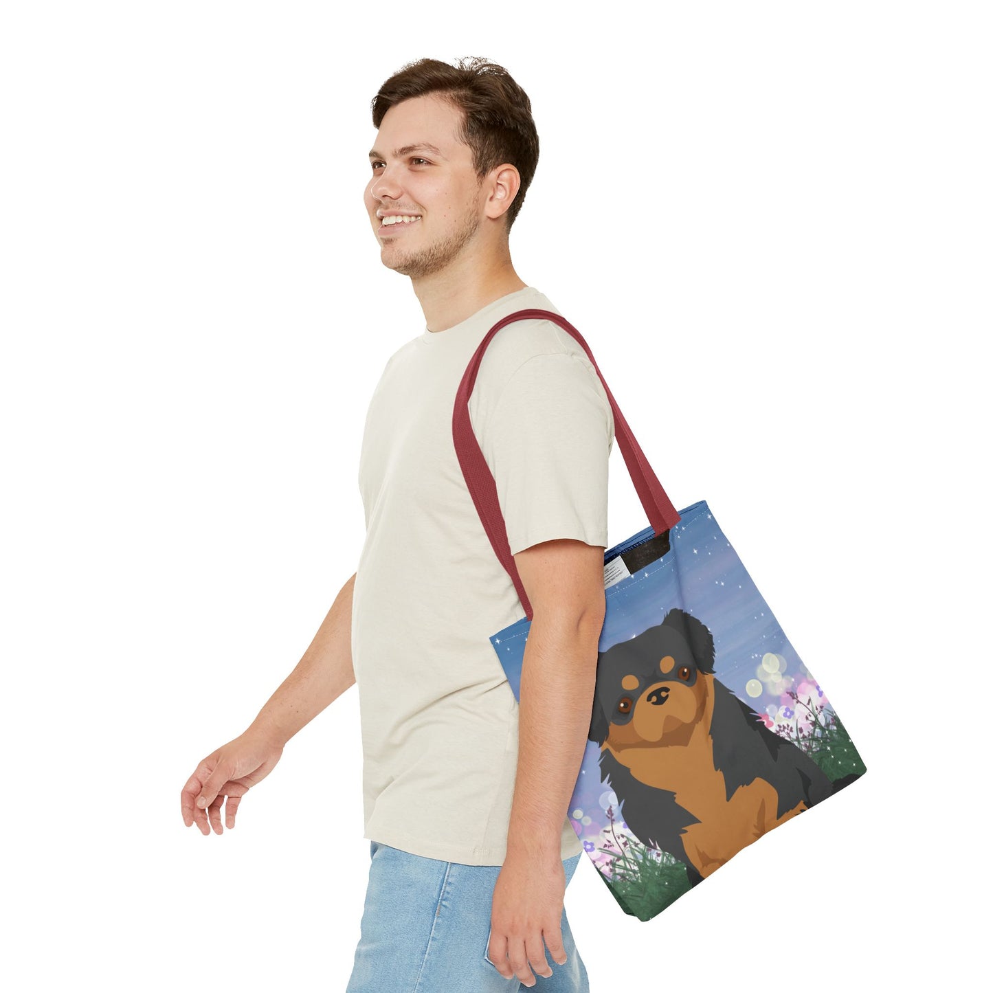 Tibetan Spaniel Dog Tote Bag 16x16