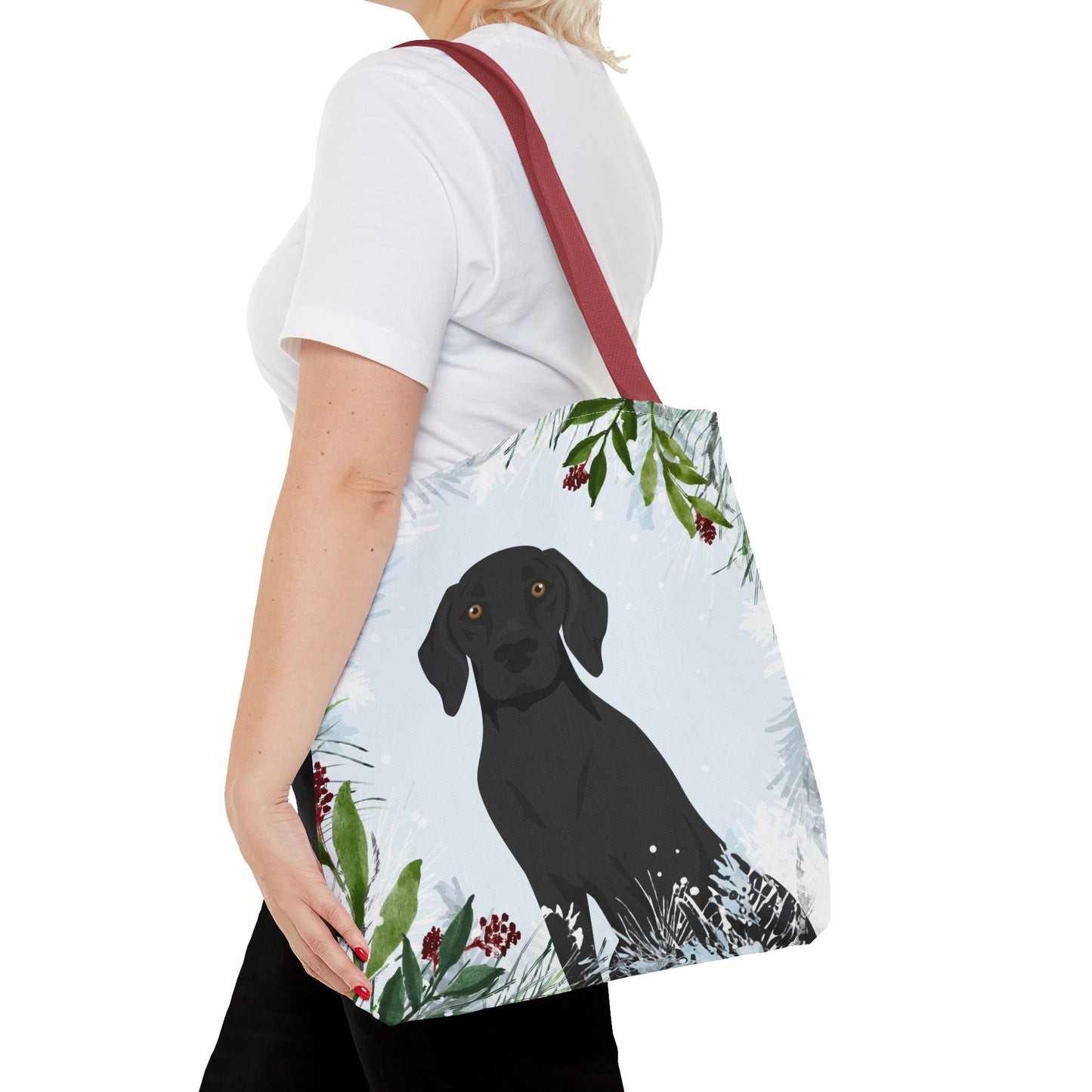 German Shorthaired Pointer Dog Christmas Holiday Tote Bag 16x16
