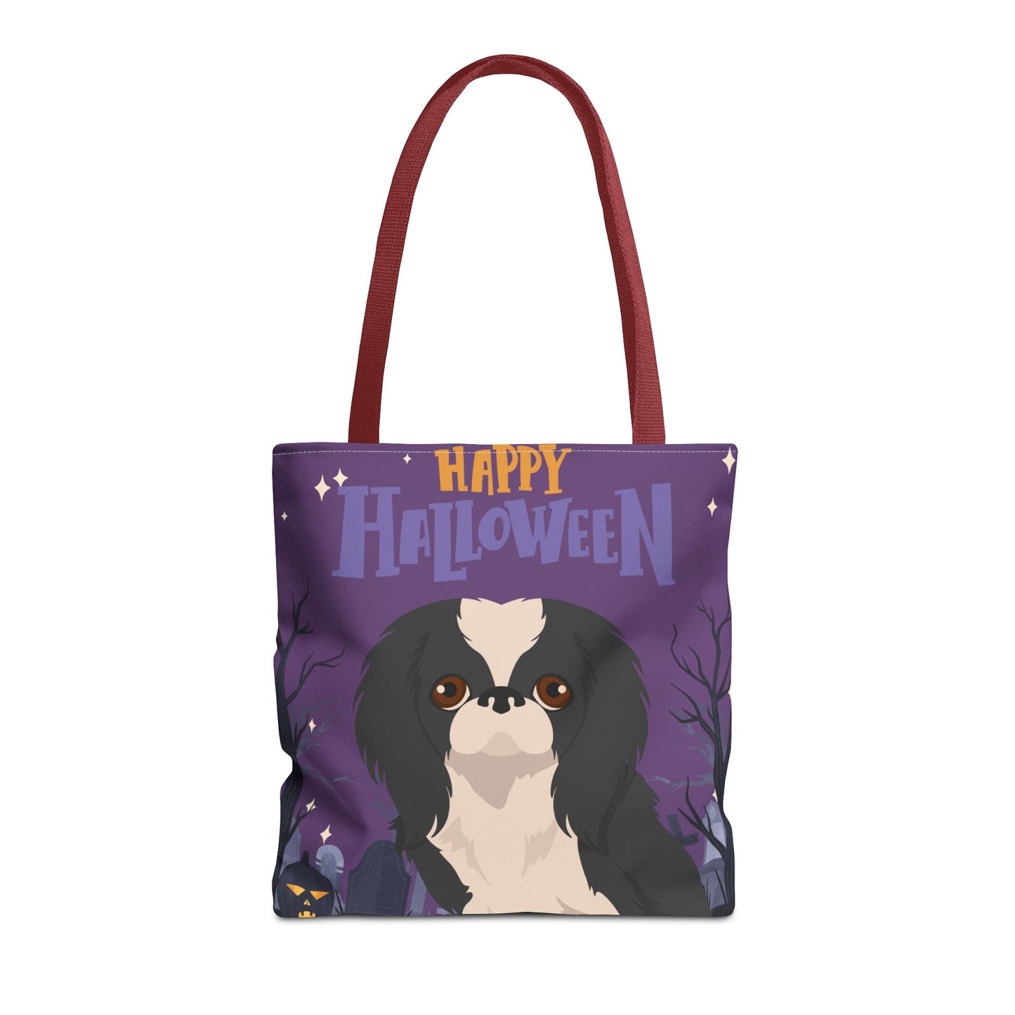 Japanese Chin Dog Happy Halloween Tote Bag 16x16