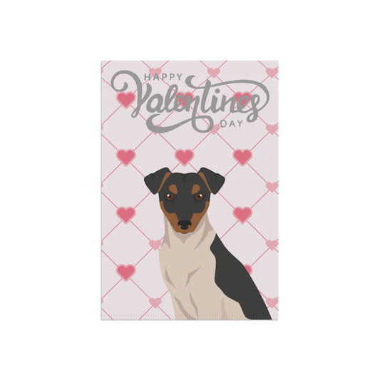 Brazilian Terrier Dog Valentines Day Garden Flag
