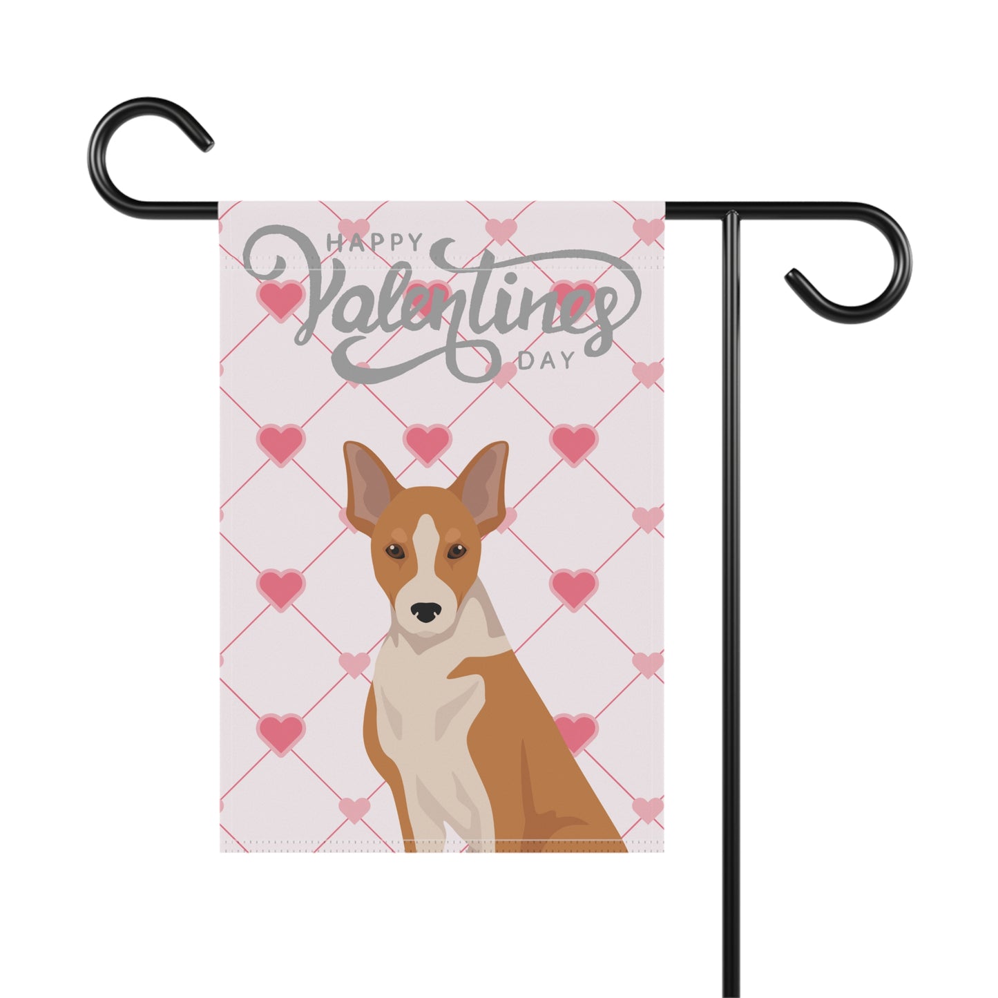 Portuguese Podengo Dog Valentines Day Garden Flag