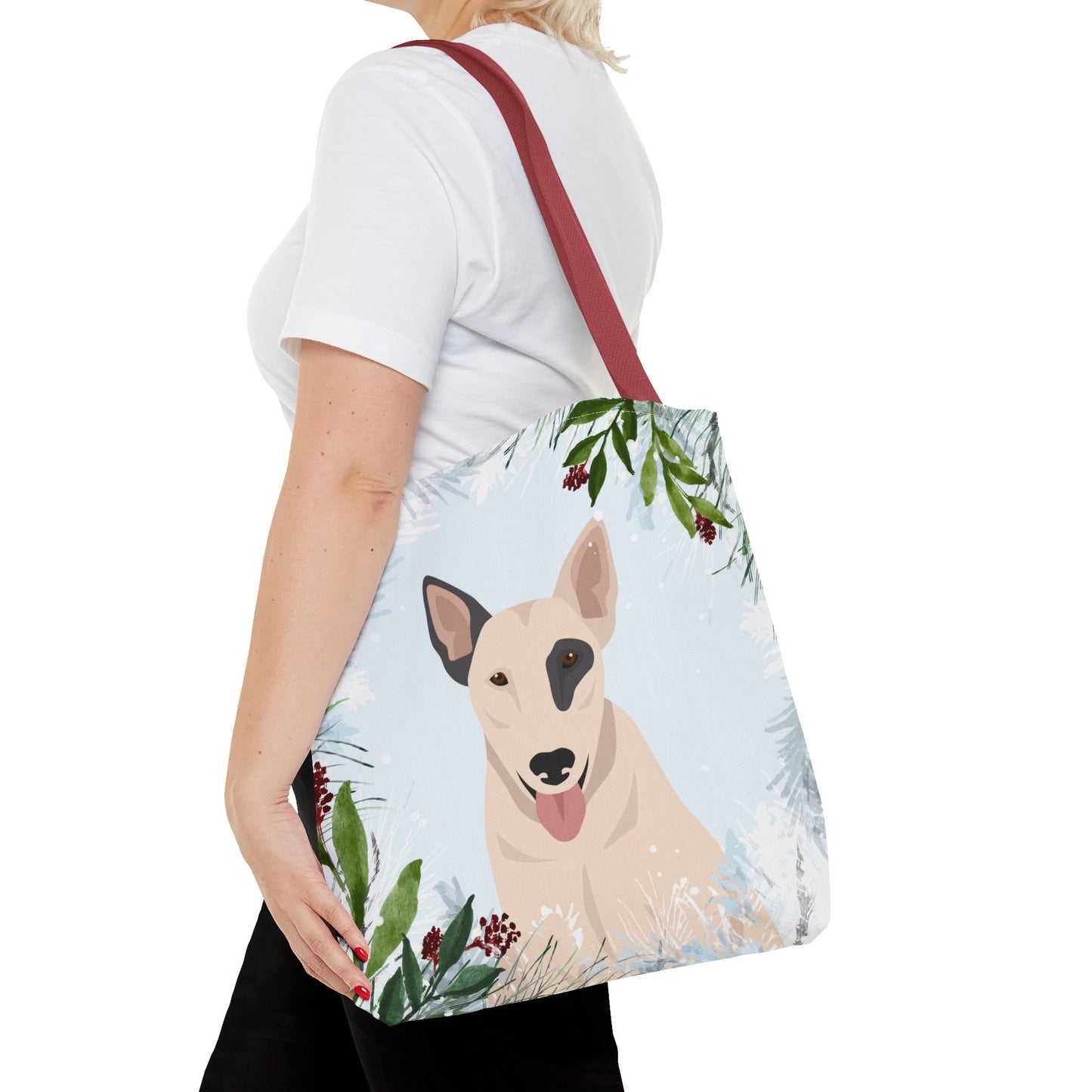 Bull Terrier Dog Christmas Holiday Tote Bag 16x16