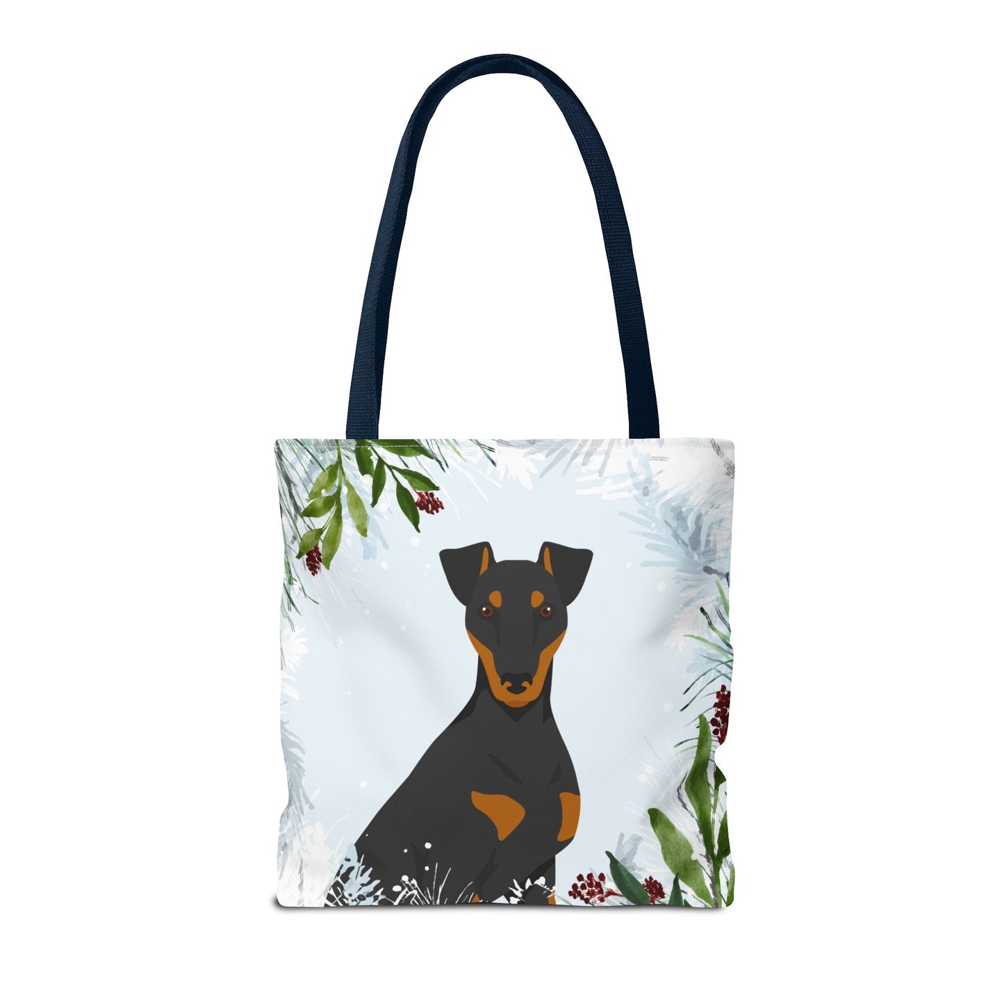 Manchester Terrier Dog Christmas Holiday Tote Bag 16x16