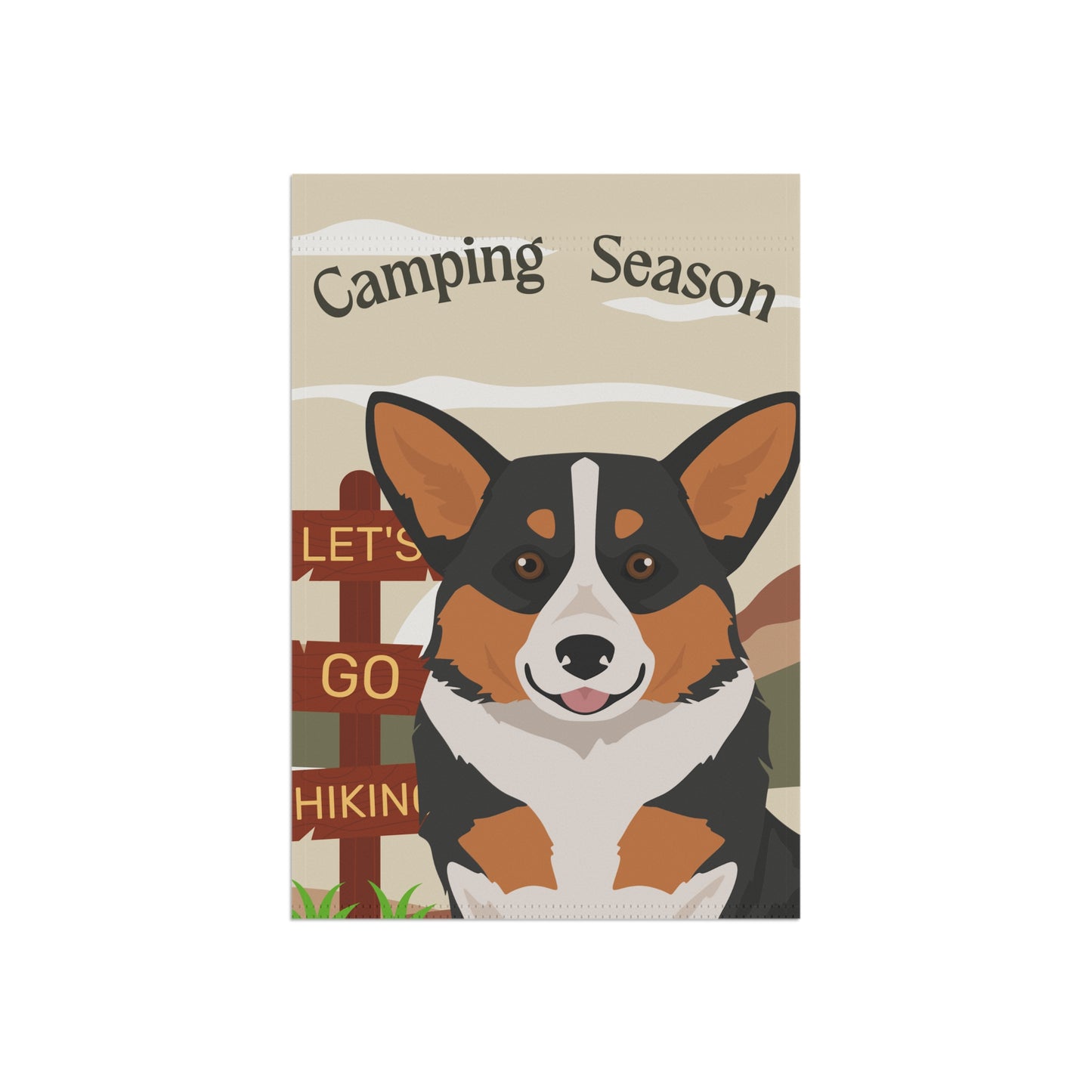 Pembroke Welsh Corgi Dog Camping Garden Flag