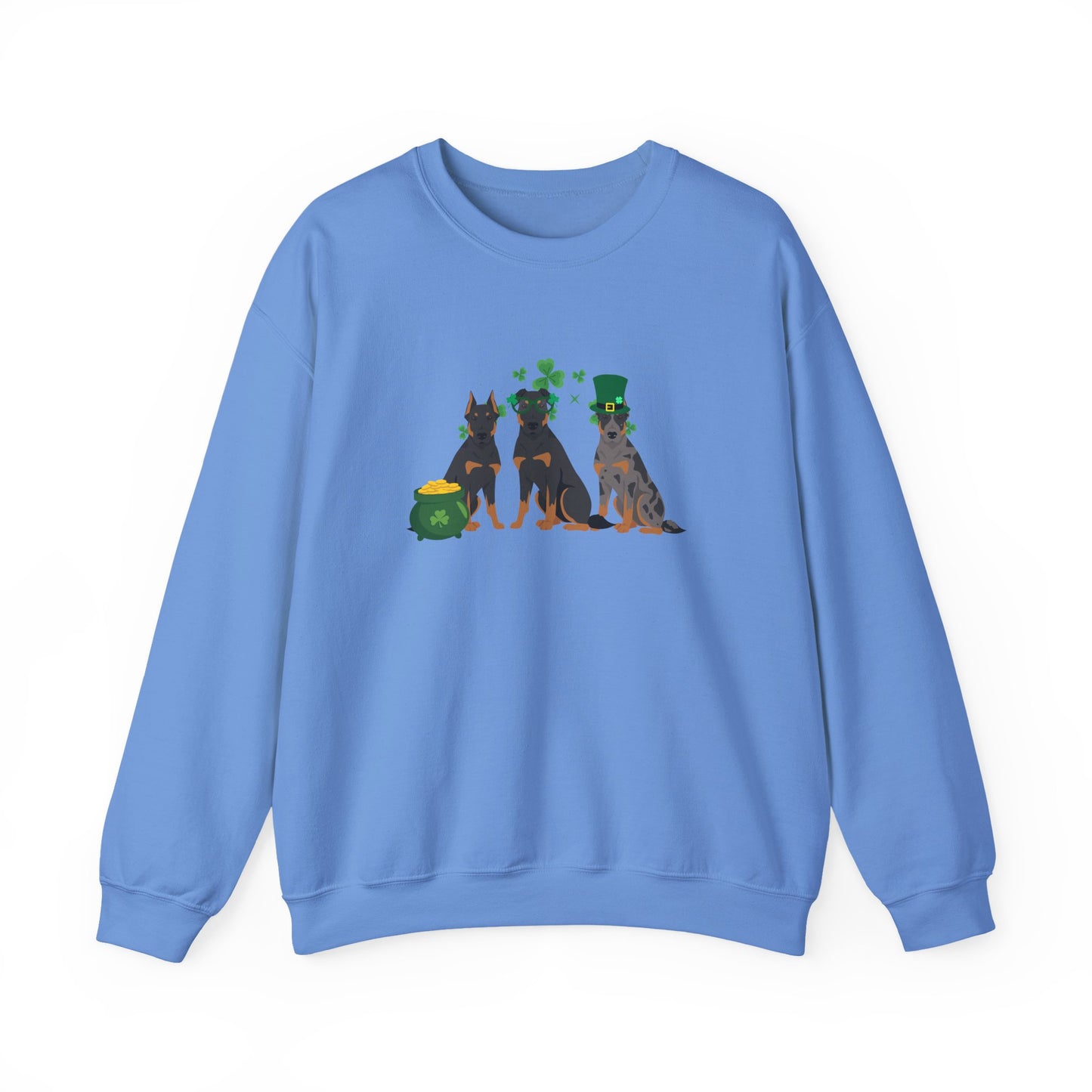 Beauceron Dog St Patricks Day Unisex Heavy Blend Crewneck Sweatshirt, St Pattys day, Cute Dog Mom Gift