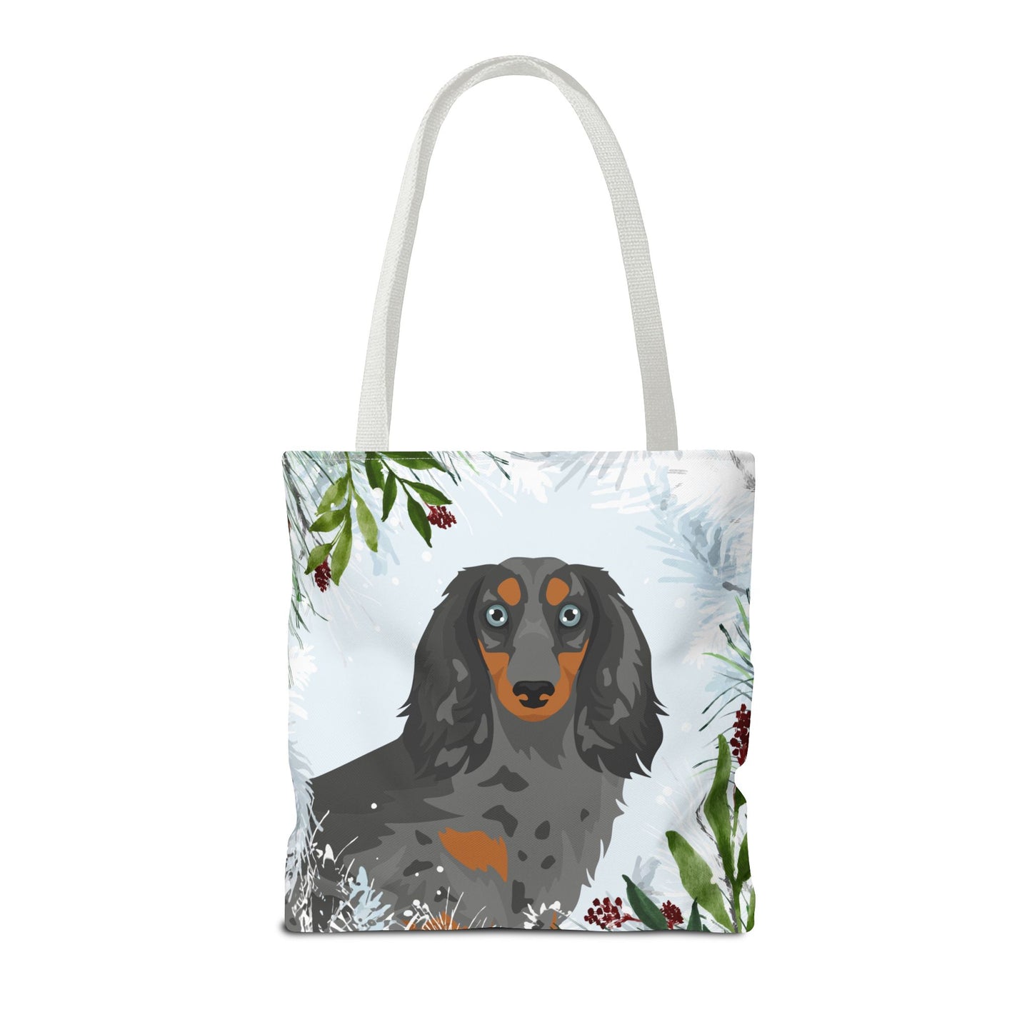 Dachshund Dog Christmas Holiday Tote Bag 16x16