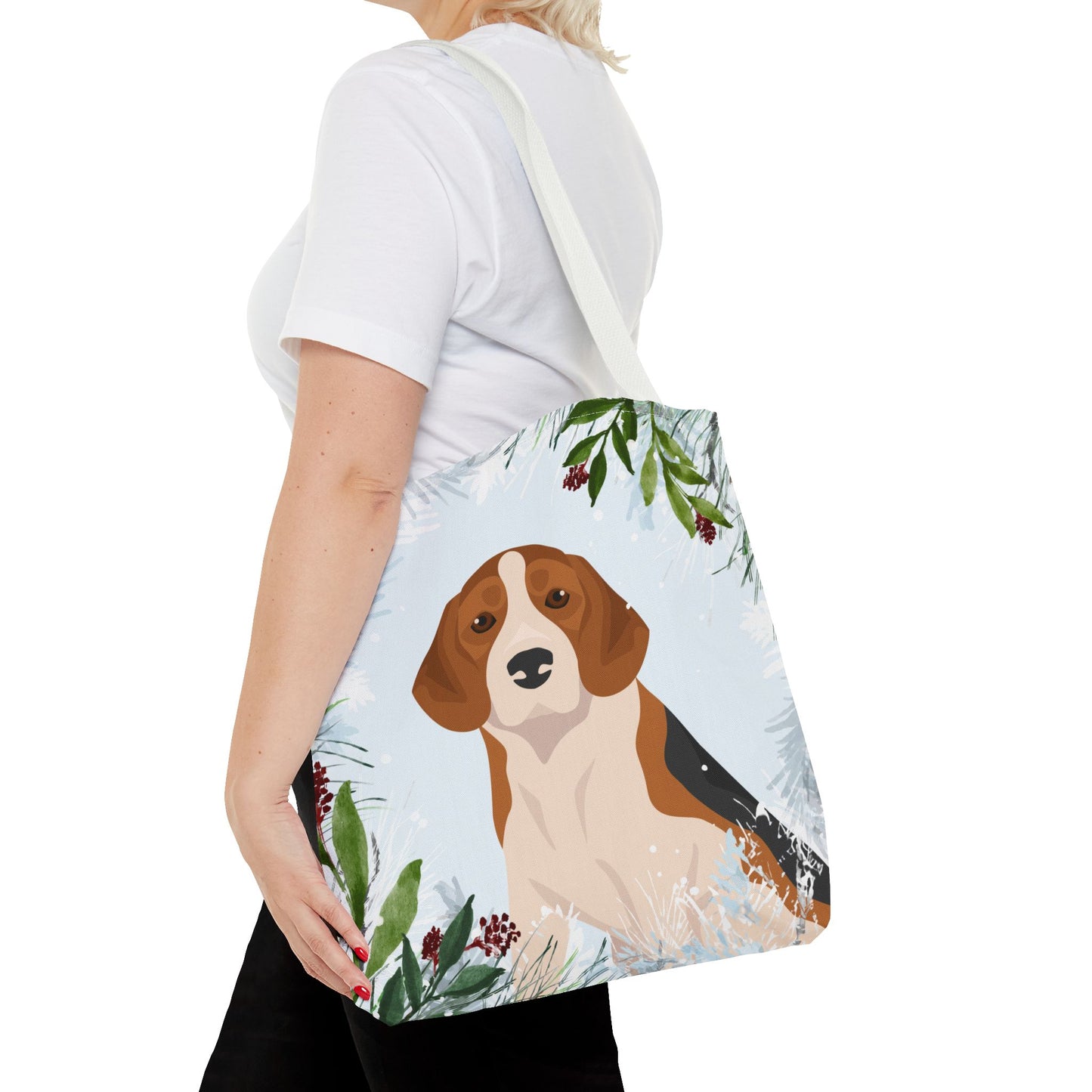 Beagle Dog Christmas Holiday Tote Bag 16x16