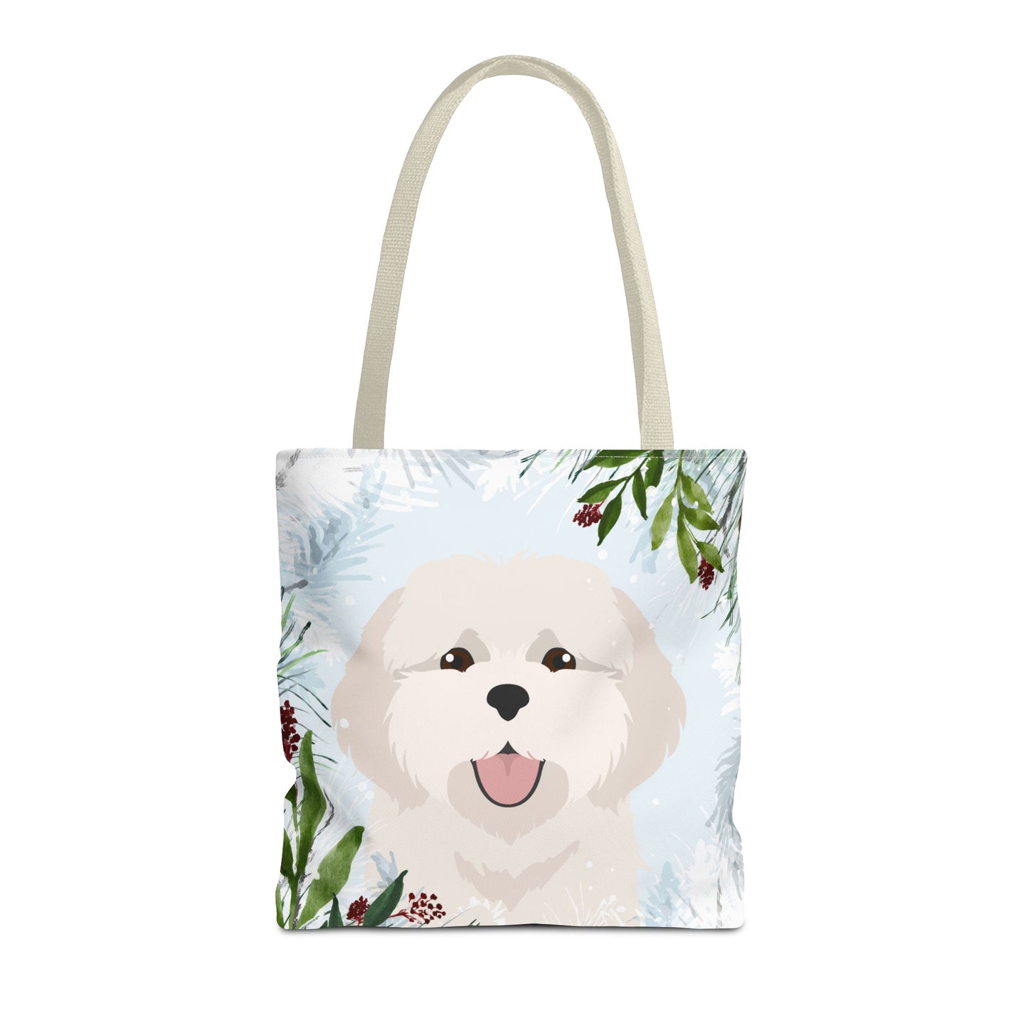 Coton De Tulear Dog Christmas Holiday Tote Bag 16x16