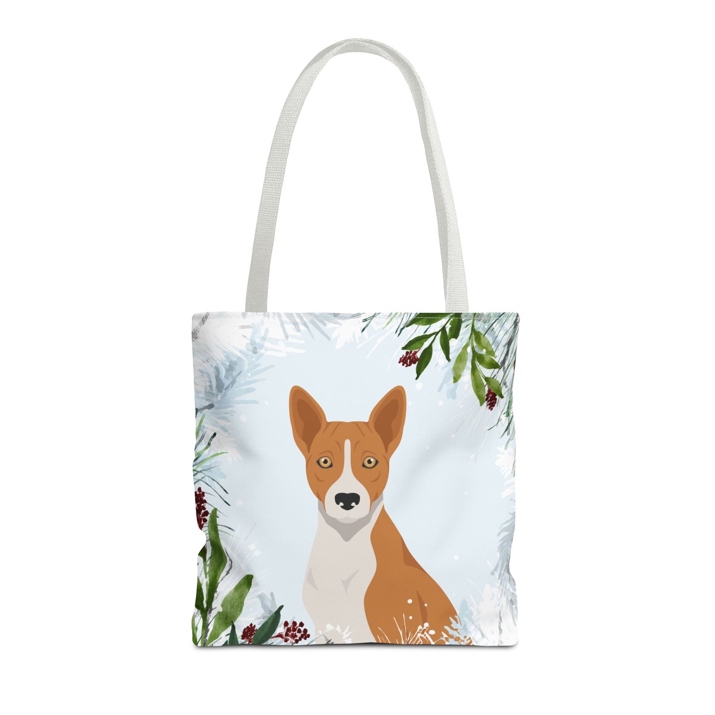 Basenji Dog Christmas Holiday Tote Bag 16x16