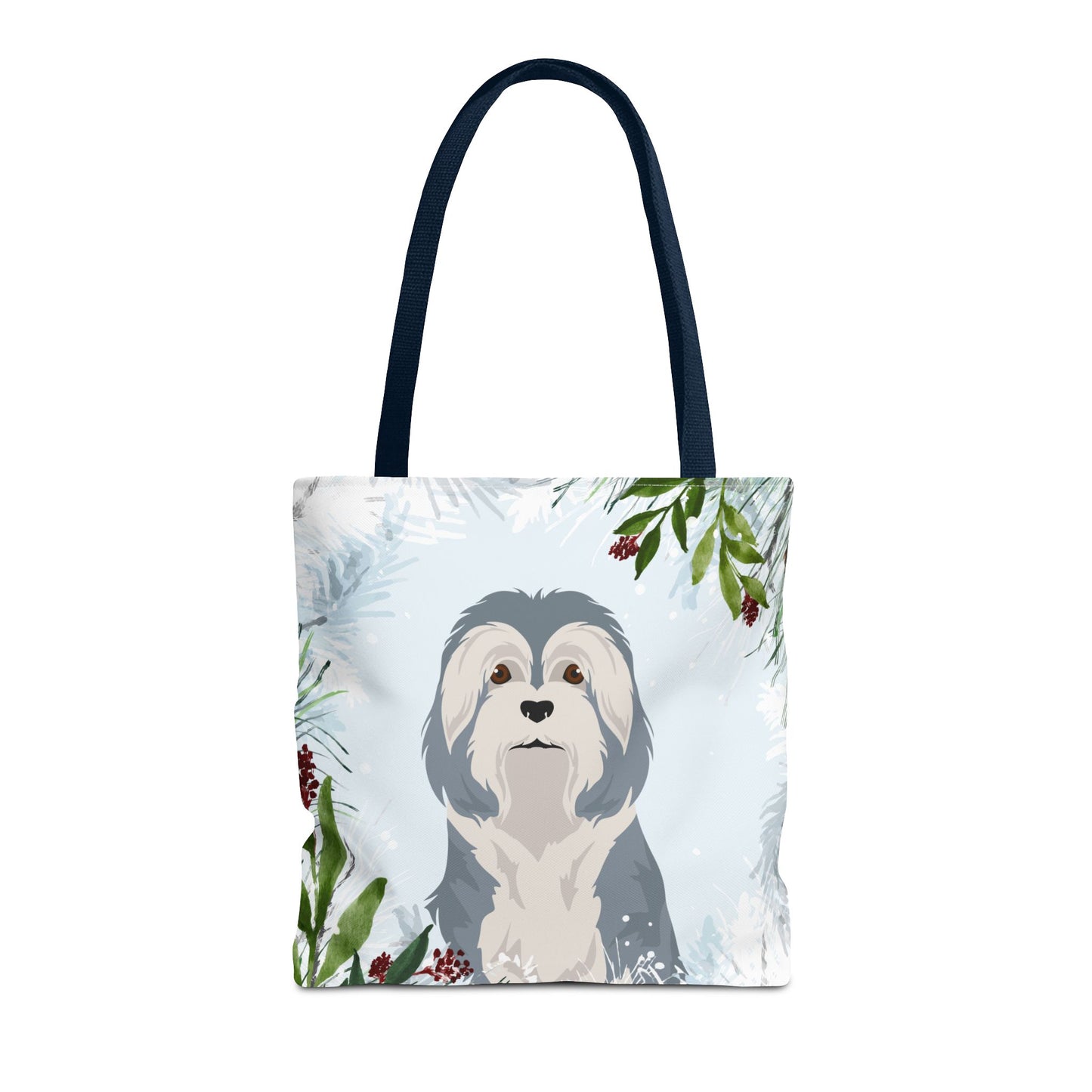 Lowchen Dog Christmas Holiday Tote Bag 16x16