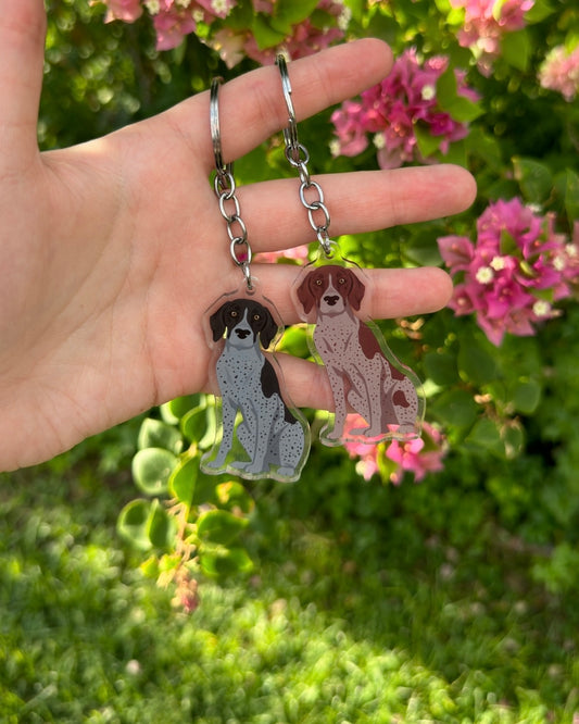 German Shorthaired Pointer Dog 2.5in Acrylic Keychain