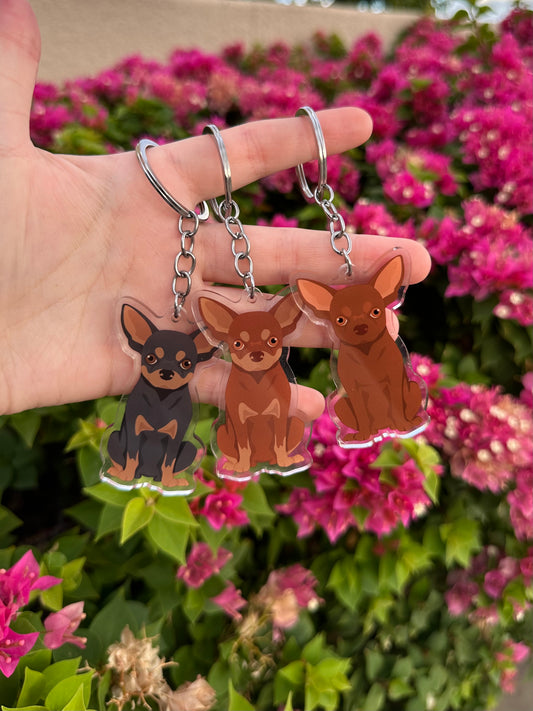 Chihuahua Dog 2.5in Acrylic Keychain