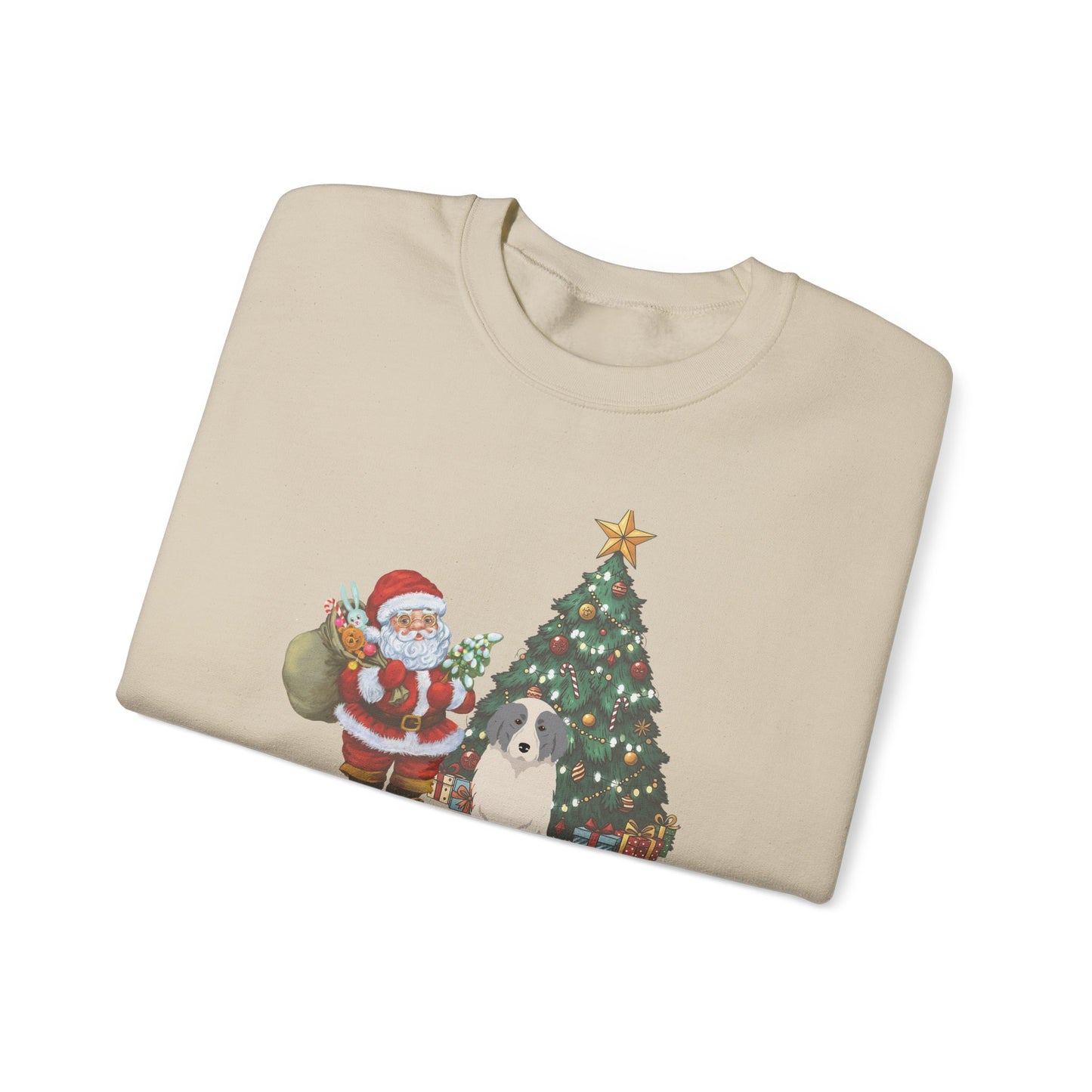 Great Pyrenees Dog Santa's Little Helper Unisex Heavy Blend Crewneck Sweatshirt