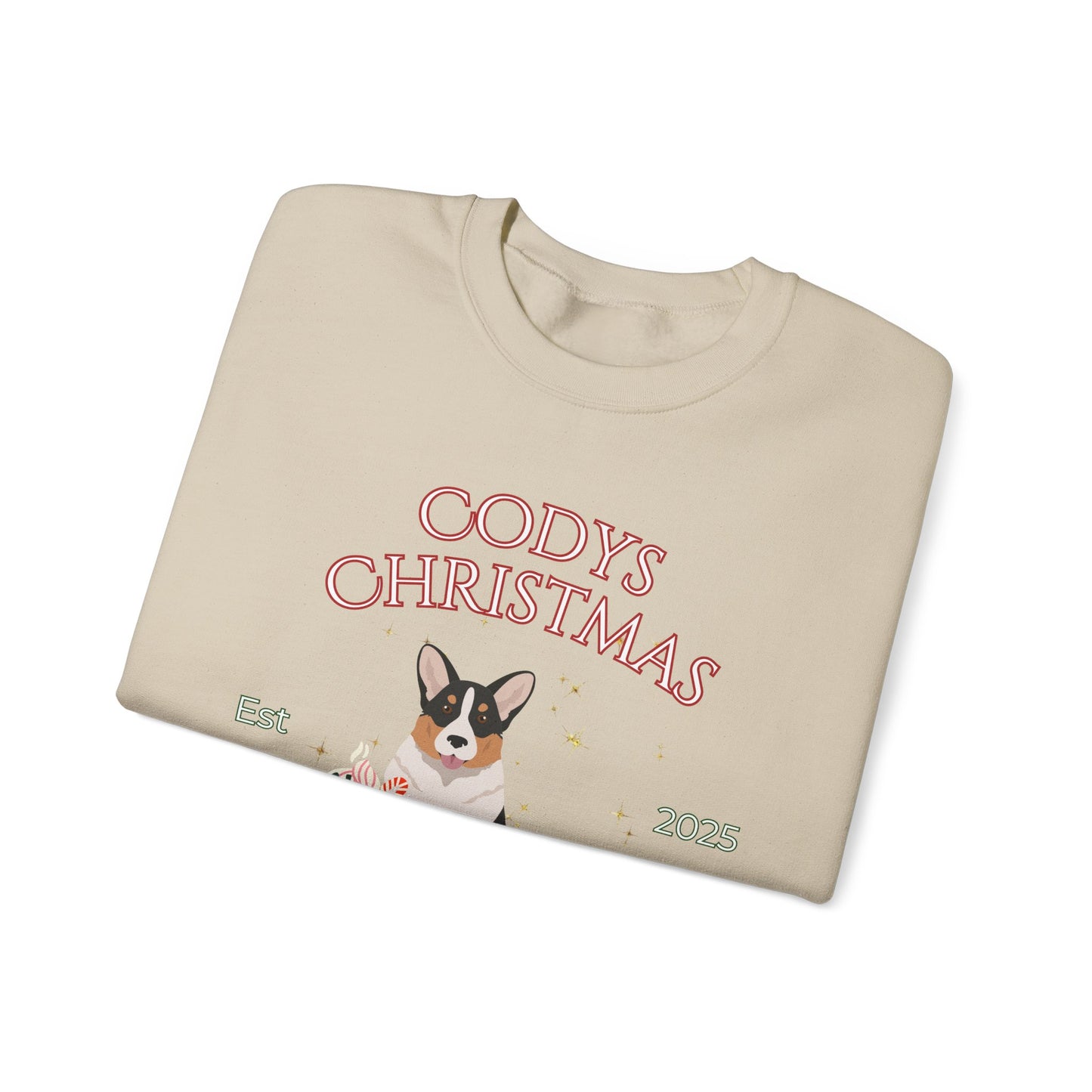 Cardigan Welsh Corgi Dog Christmas Social Club Unisex Heavy Blend Crewneck Sweatshirt Custom Name