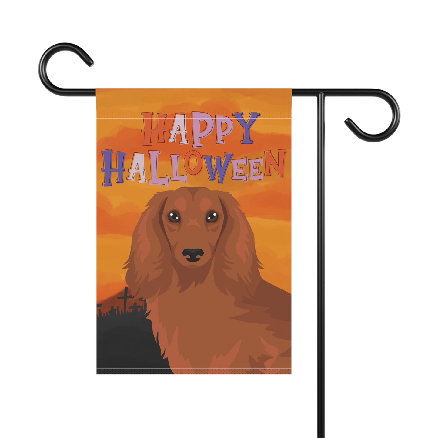 Dachshund Dog Halloween Garden Flag