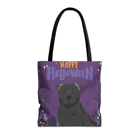Staffordshire Bull Terrier Dog Happy Halloween Tote Bag 16x16