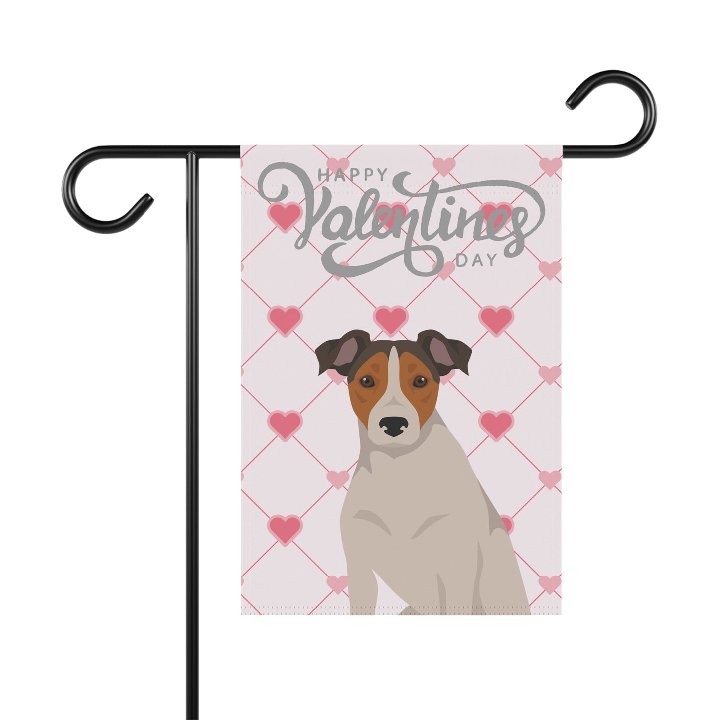 Parson Russell Terrier Dog Valentines Day Garden Flag