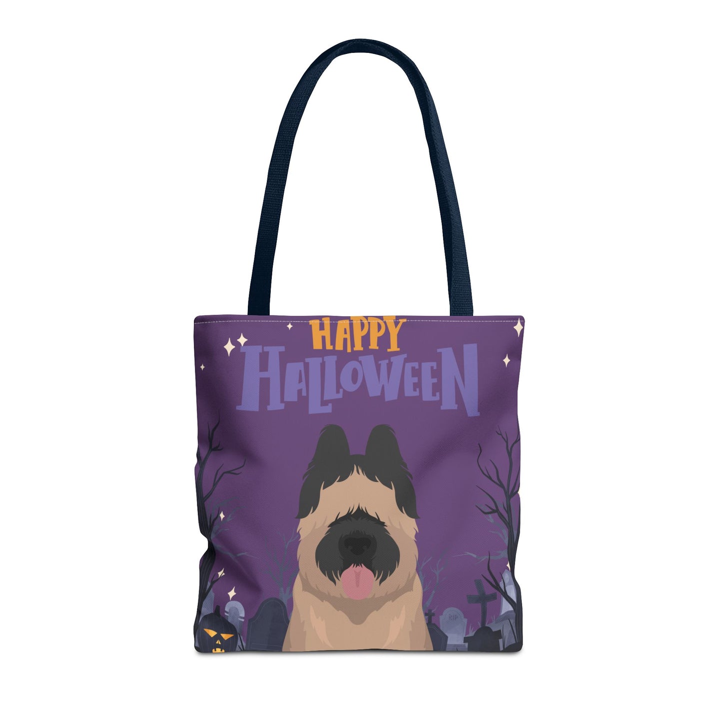 Briard Dog Happy Halloween Tote Bag 16x16