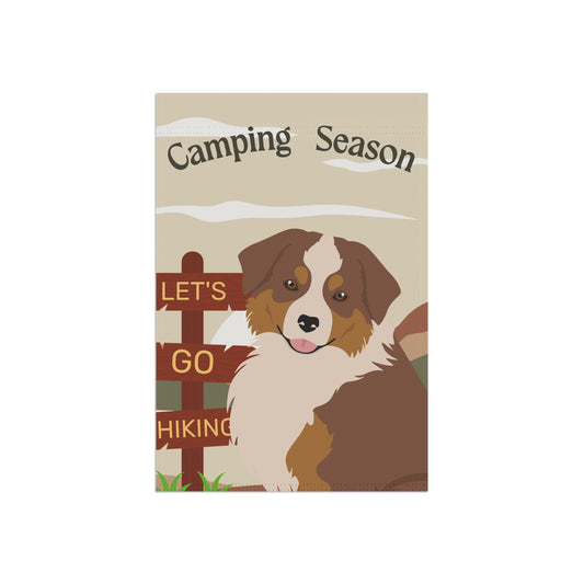 Miniature American Shepherd Dog Camping Garden Flag