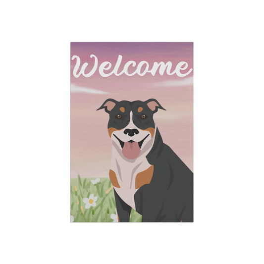 Pit Bull Dog Welcome Garden Flag