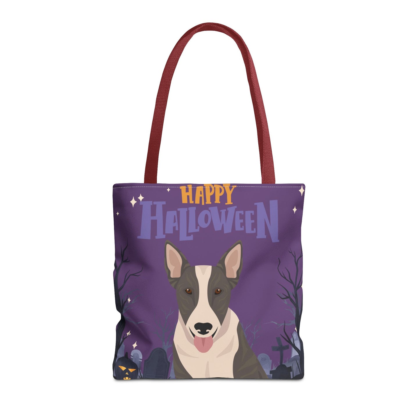 Bull Terrier Dog Happy Halloween Tote Bag 16x16