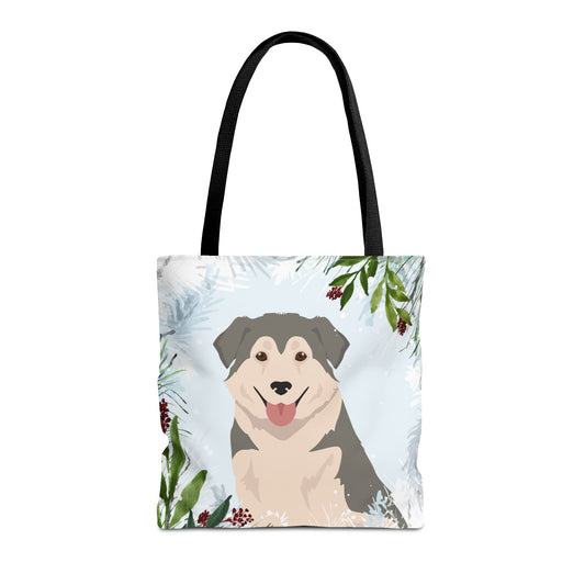 Aidi Dog Christmas Holiday Tote Bag 16x16