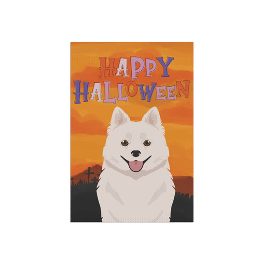 American Eskimo Dog Dog Halloween Garden Flag