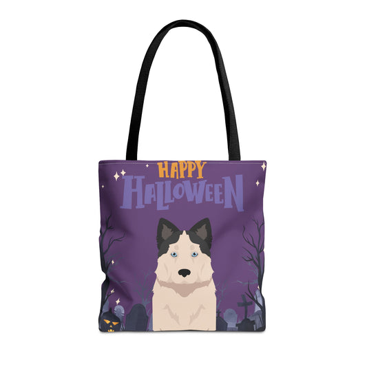 Yakutian Laika Dog Happy Halloween Tote Bag 16x16
