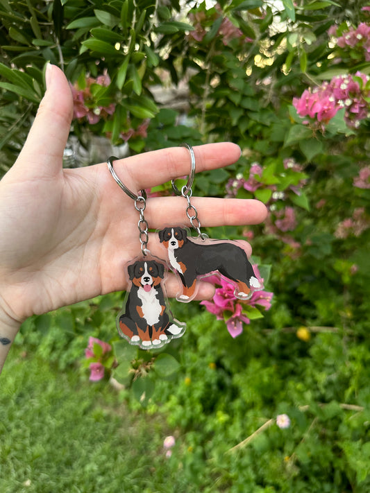Bernese Mountain Dog 2.5in Acrylic Keychain