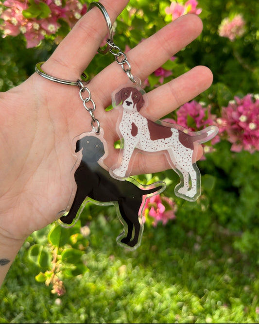 German Shorthaired Pointer Dog 2.5in Acrylic Keychain