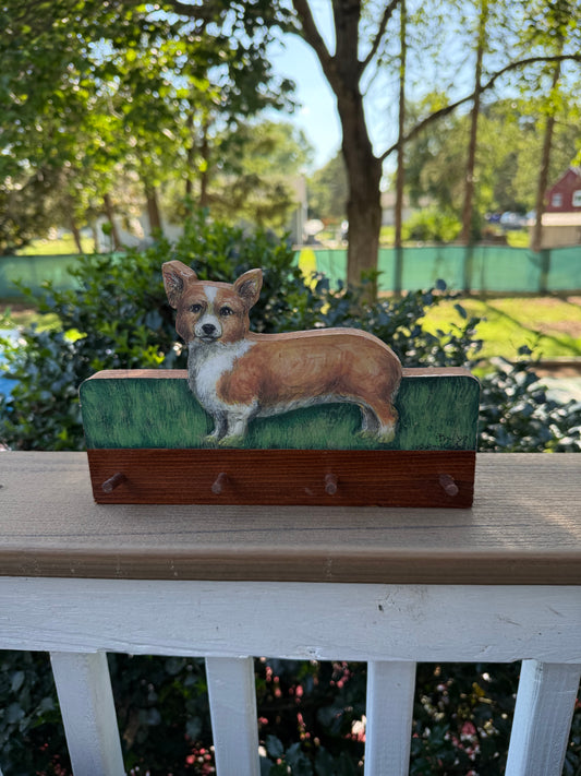 Pembroke Welsh Corgi Key/ Leash Rack