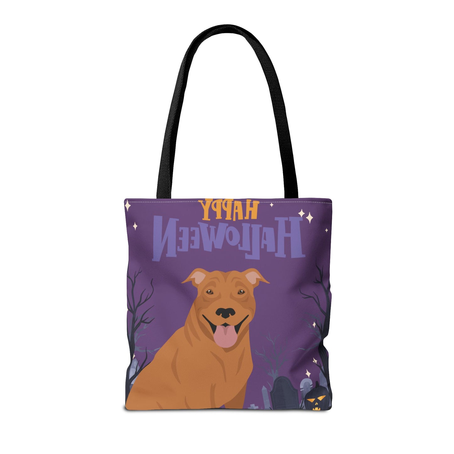 Pit Bull Dog Happy Halloween Tote Bag 16x16