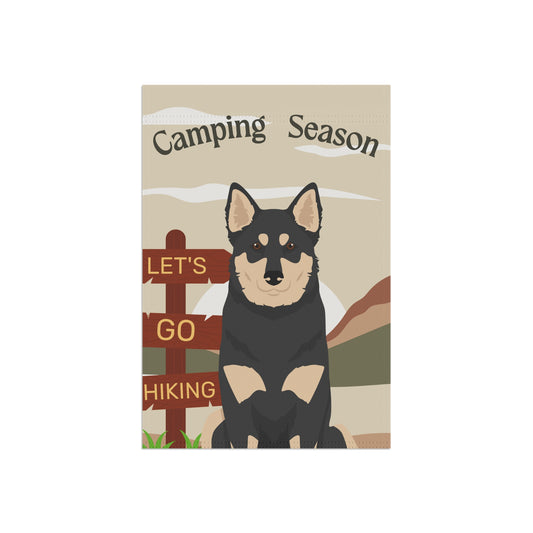 Lapponian Dog Camping Garden Flag
