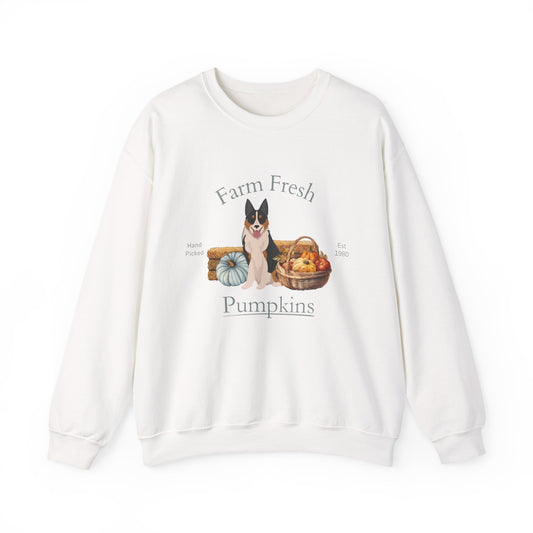 Welsh Sheepdog Dog Fall Farm Fresh Unisex Heavy Blend Crewneck Sweatshirt