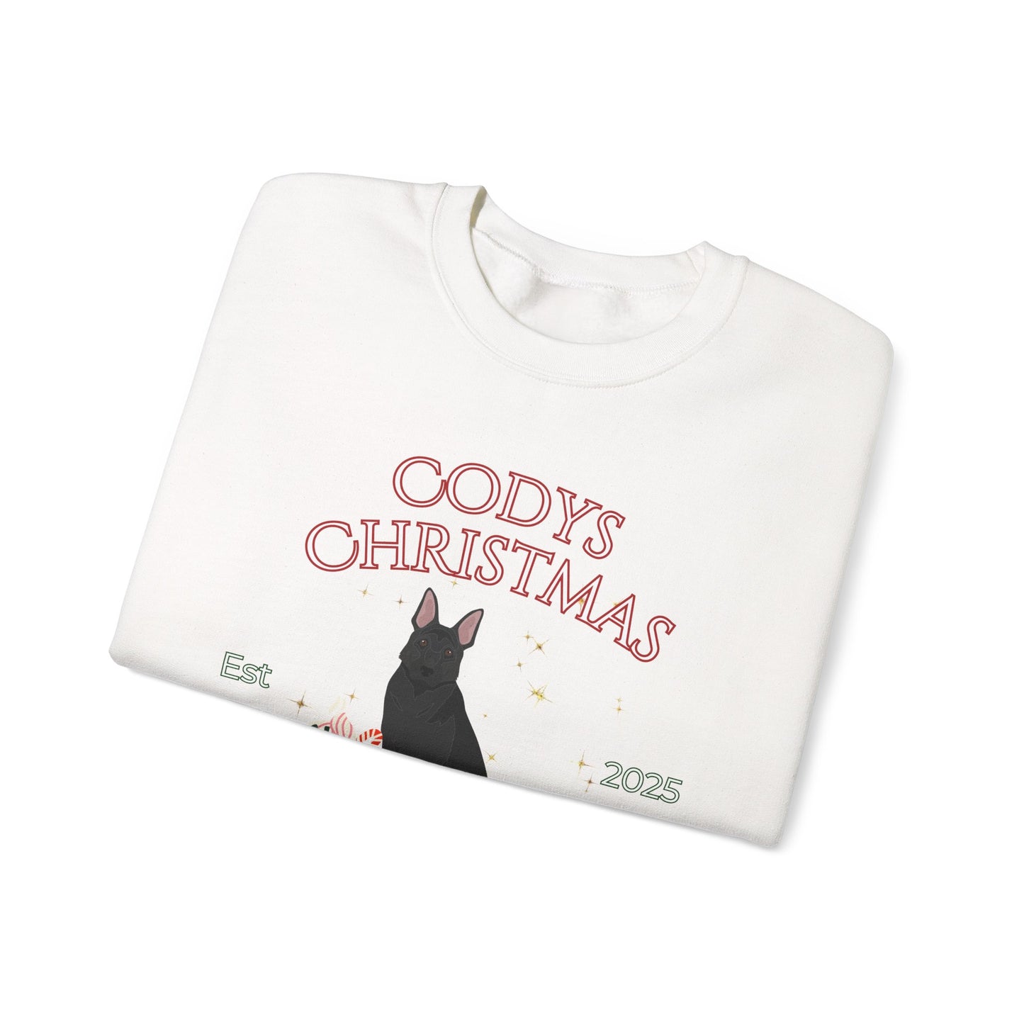 German Shepherd Dog Christmas Social Club Unisex Heavy Blend Crewneck Sweatshirt Custom Name