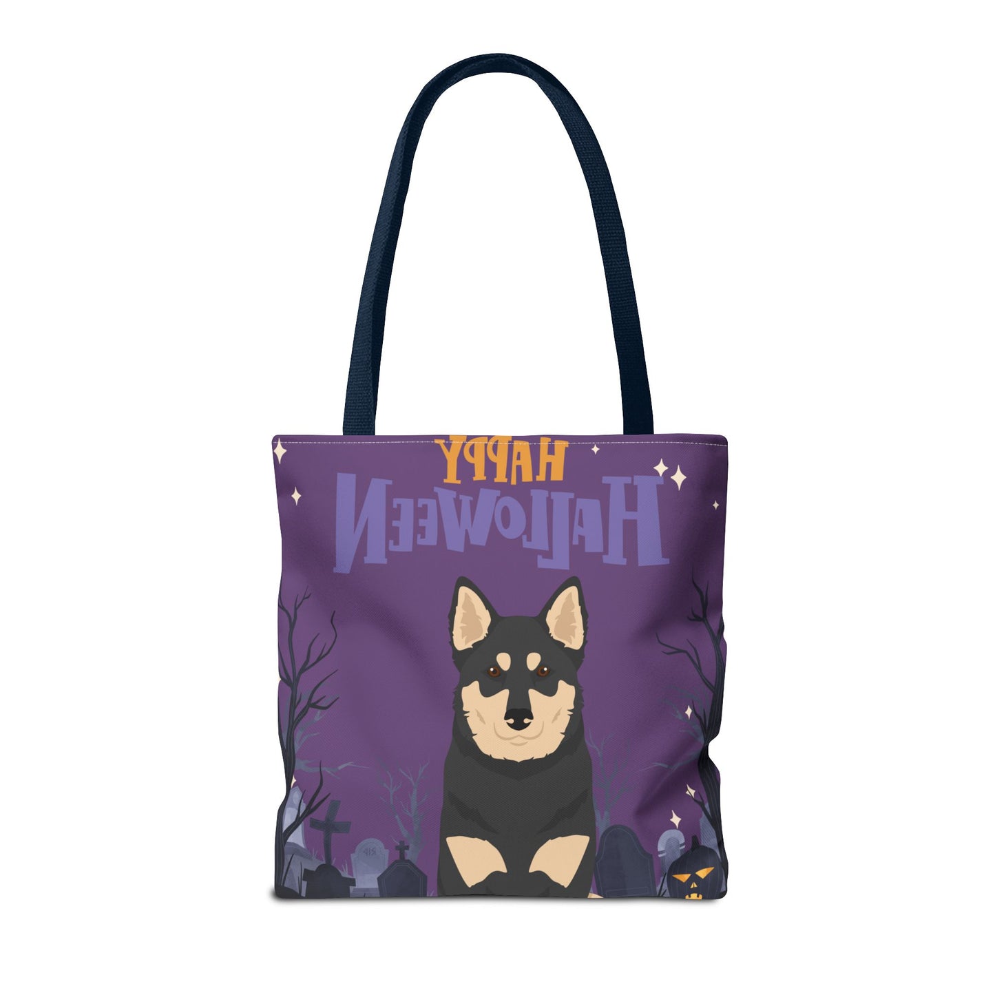 Lapponian Herder Dog Happy Halloween Tote Bag 16x16